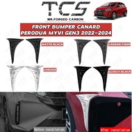 TCS PERODUA MYVI GEN3 2022-2024+ FRONT BUMPER CANARD GARNISH CAR ACCESSORIES