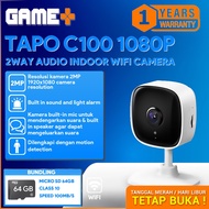 TP-LINK TAPO C100 1080P 2WAY AUDIO INDOOR WIFI CAMERA OFFICIAL INDONESIA FREE MICRO SD 64GB