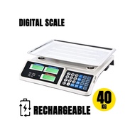 Electronic Digital 40kg Rechargeable Commercial Scale Price Computing Weighting Fruit Scale Digital 