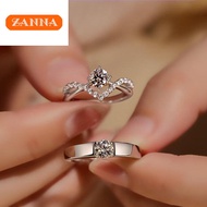 2Pcs/1 Pair Couple Rings Adjustable cincin kahwin sepasang silver original italy cincin silver 925 o