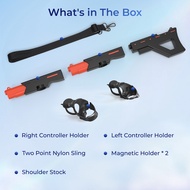 Controller grips for Meta Quest 3/3S VR glasses augment control in FPS gaming experiences with expan