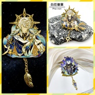 Genshin Impact Merch Flins & Cyrene Enamel Electroplated Metal Badges Desktop Ornaments Ideal Gift I
