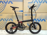 2021 最新款 JAVA J - AIR - X3 CARBON 牙盤58T 油壓碟剎 16吋 碳纖折叠車 送前後蛙燈叮叮