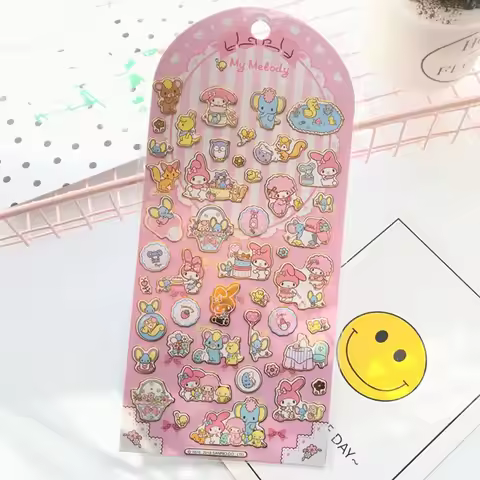 30pcs/lot Pompompurin Melody Cinnamoroll Stickers Cute Little Twin Stars Children's Stickers Hot Sta