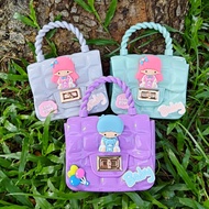 Jelly Mini Girl Boy Sling Bag Pearl Children's Sling Bag with Character Sticker Baby Girl Baby Boy