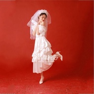80s Wedding Dress Wedding Wedding Hong Kong Style Nostalgic Photo Dress Princess Dress Photo Studio 