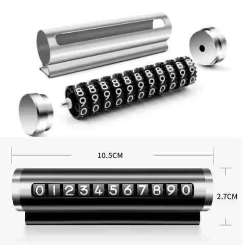 Parking Car Number Plate Aluminium Alloy Material Car Temporary Parking Number Plate Roller Adjustab
