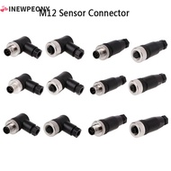 INEWPEONY M12 Sensor Connector, Connector Sensor Plug M12 Aviation Plug, Angle M12 Sensor Cable Conn
