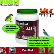 NutriBird  A21   800 g อาหารนกลูกป้อน สำหรับนก นกทุกสายพันธุ์ เช่น กระตั้ว อเมซอน เลิฟเบิร์ด ฟอพัส ซัน,..