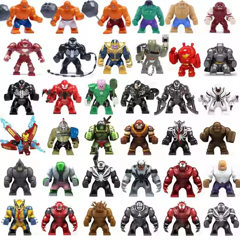 Big Hulk Thanos Large Anti Venom Riot Carnage Green Lantern Infinity Gauntlet Buster Goblin Building