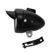 Retro Đèn LED Sáng Xe Đạp Đèn Pha Vintage Thép Chrome Vỏ Kim Loại Đi Đêm Ánh Sáng An Toàn Cổ Điển Th