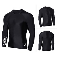 LAFROI Men's Long Sleeve Rush guard Swimsuit Fit Compression Rash Guard Sportswear Gym Clothes Fitne