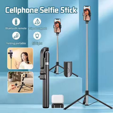 Selfie Stick 170CM Bluetooth Selfie Stick Wireless Phone Holder Tripod Portable Stretchable Holder A