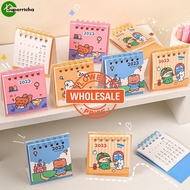 [Wholesale Price]2023 Calendar Cartoon Cute Student Creative Rabbit Bear Paper Mini Desk Calendar Daily Schedule Planner  School Home Office Supplies