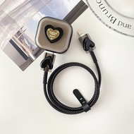 Love Heart Pattern charger cover For iPhone 15 promax 20w A2344 A2902 square 3-pin folding plug suit