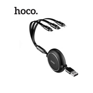 Cáp sạc đa năng dây rút Hoco X75 3 in 1 dây dẹp chống đứt độ dài 1 mét
