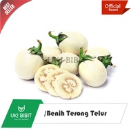 ( 10 Butir ) Benih Biji Terong Telur Putih | Terong Susu | Terong Putih Bulat