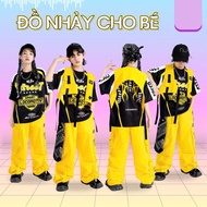 Mocmockids 2025 group dance clothes, 4c stretch cotton t-shirt, comfortable wide-leg cargo khaki pan