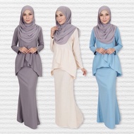[ XXS - 10XL ] Baju Kurung Moden . Muslimah Plus Size Kurung . Plain Kurung Sedondon Bridesmaid . Norlia H
