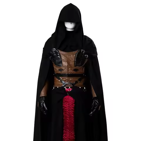STD Darth Cosplay Revan Costume Movie Space Battle Disguise Costume Men Adult Black Cape Uniform Ful