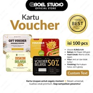 (100 pcs) CUSTOMER/CUSTOMER DISCOUNT SHOPPING VOUCHER CARDS