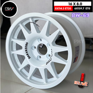 ล้อแม็กขอบ 16x8.0 5รูx114.3 ET+20, 6รูx139.7 ET0🛻 ยี่ห้อ BW รุ่น BW-69 (F/W Matt) สีขาว 🔥(ราคาต่อ2วง