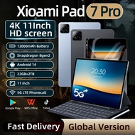 2025 New Original Pad 7 Pro Tablet 11 inch 2560*1600 HD 4K Snapdragon 888 Android 14 16GB+1TB 12000m