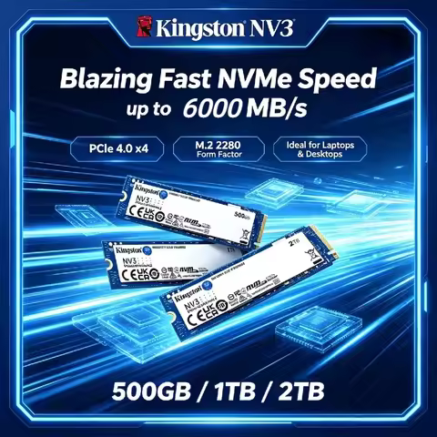 Kingston NV3 PCIe Gen4 x4 M.2 2280 NVMe SSD 500GB-2TB Up to 6000MB/s Read High Performance Internal 