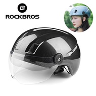 ROCKBROS Electric Bicycle Helmet Men Women MTB Road Bike Helmet With Goggles Motorcycle Safety Protection Cycling Helmet