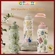 CRAFTORO Insulated Travel Tumbler, 304 Stainless Steel 1L Capacity Vacuum Insulation Tumbler, Handle