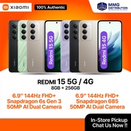 Xiaomi Redmi 15 5G / 4G LTE | 8+256GB | NFC Smartphone | Snapdragon 6S Gen 3 | 7000mAh Large Battery