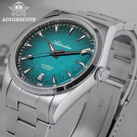 ADDIESDIVE New Men Watch 39mm Automatic 8215 Mechanical Watch Dive 100m Waterproof Domed Glass Lumin