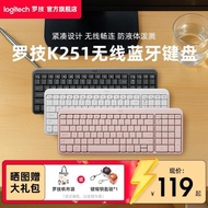 Logitech K251 Bluetooth Keyboard Notebook Apple ipad Universal Wireless Keyboard Mouse Set Girls Off