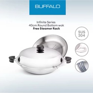 [READY STOCK]  BUFFALO 40cm Infinite Series Round Bottom Wok Foc Steamer Rack