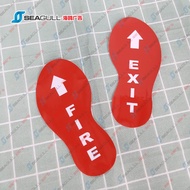 Fire Exit Footprint Sticker Footprints Floor Marker Emergency Exit Kecemasan Keluar Tapak Kaki Stick
