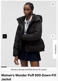 全新連吊牌 Lululemon Wunder Puff 600-Down-Fill 女士羽絨外套