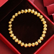 cod Luxury 24K 9999 Pure Gold real gold Womens Light Luxury Cat Eye Bracelet