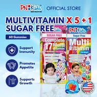 Principle Nutrition PNKids Sugar Free Multivitamins For Girls / Boys | 60S | Kids Vitamin Gummies | 