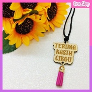Hadiah Hari Guru Hanging Car Pendant | Car Charm Hadiah Hari Guru Majlis Perpisahan | Gantungan Kere