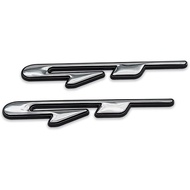 2X Chrome Metal GT Line Logo Car Emblem Auto Grand Tourer Badge 3D Premium Sticker Racing Sport Deca