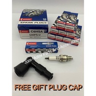 HONDA C70 EX5 CLASS DREAM W100 MODENAS KRISS GT128 DENSO U20FS-U C6HSA SPARK PLUG 100% ORIGINAL INDONESIA FREE PLUG CAP