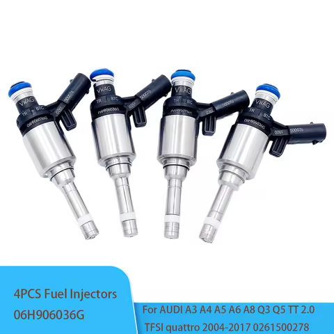 4pcs Fuel Injector 06H906036H 06H906036G For AUDI A3 A4 A5 A6 A8 Q3 Q5 TT 2.0 TFSI quattro 2004-2017