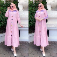 [Gamis] Marissa Midi Dress / Baju Gamis Midi Muslimah Cewek Terbaru