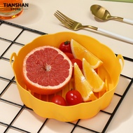 Tianshan 65/75 Inch Round Silicone Air Fryers Liner Non-Stick Bakeware Micro-wave Oven Safe Binaural Design Baking Tray for Bakery