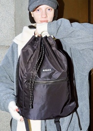 AIGLE 綠色防水尼龍抽繩背包