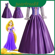 Tangled Rapunzel Costume with 3-Layer Satin Design