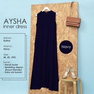 Inner Dress Polos Bahan Scuba Daleman Dress Daleman Gamis Tanpa Lengan Bahan Scuba Polos