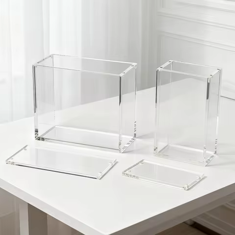 Magnetic Dustproof Clear Acrylic Card Storage Case, Display Box Compatible with Pokemon Elite Traine