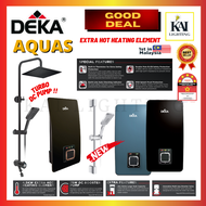 Deka AQUAS 88 AQUAS 66 TRS DC Booster Inverter Pump with Rainshower Matte Black Instant Water Heater