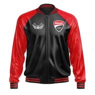 Ducati Corse Leather Bomber Jacket Men Leather Jacket